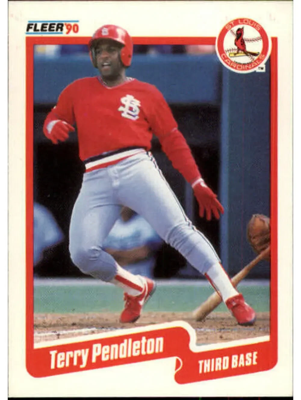 1990 Terry Pendleton Fleer Baseball Card #257